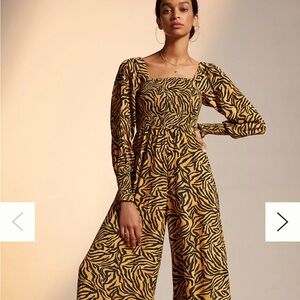 KACHEL x Anthropologie tiger-striped jumpsuit